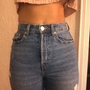 High waisted vintage mom jeans